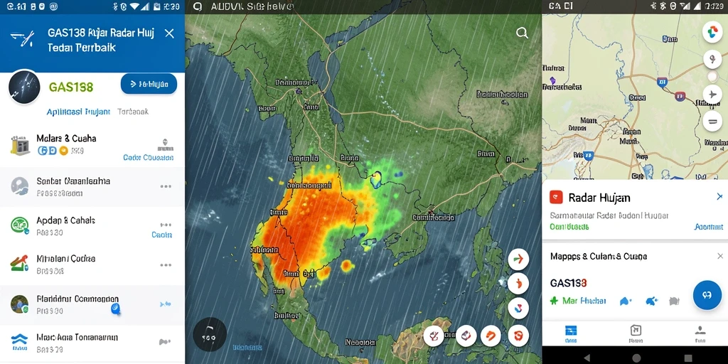 Tampilan antarmuka GAS138 dengan peta Radar Hujan yang jelas.