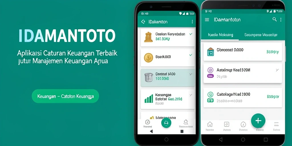 Tampilan antarmuka aplikasi IDAMANTOTO untuk Catatan Keuangan yang user-friendly.