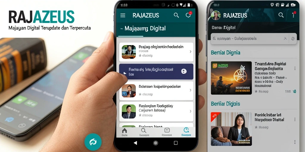 Tampilan antarmuka RAJAZEUS yang sederhana dan informatif.