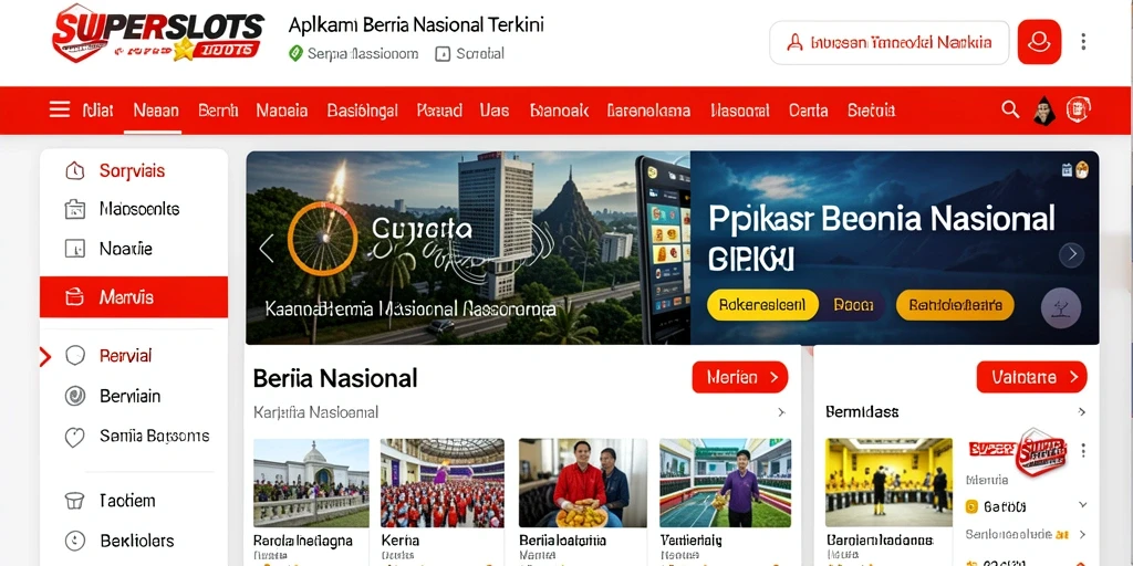 Tampilan antarmuka aplikasi SUPERSLOTS yang informatif dan menarik.