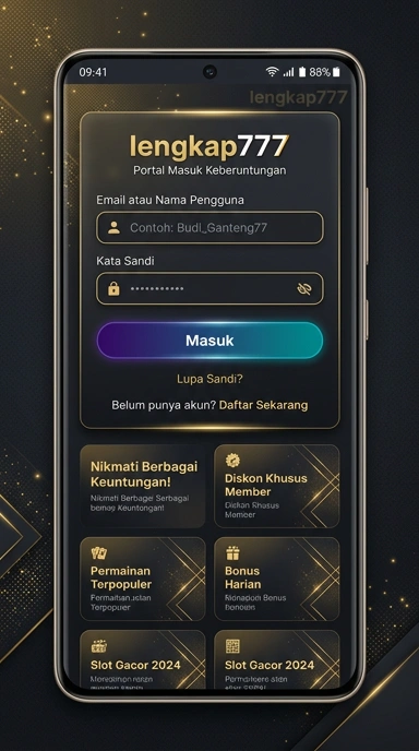 Tampilan halaman login lengkap777